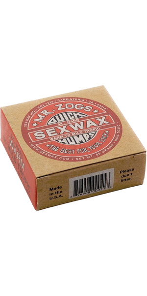 2026 Sex Wax Quick Humps Warm to Mild Tropic Surf Wax SWWQH - Red